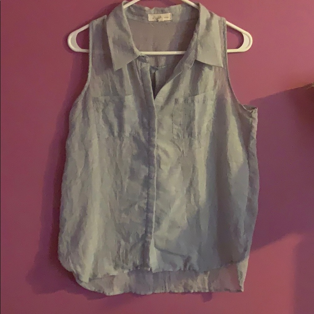 Button Down Sleeveless